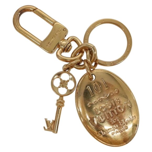 LOUIS VUITTON Porte Cles Maison Key Holder metal Gold M65086 LV Auth 131281 - Picture 1 of 7